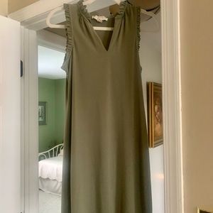 Michael Kors sleeveless midi dress in sage green. Like new condition. Size XS.
